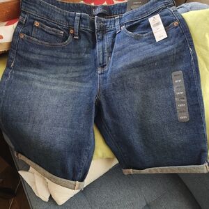 GAP Stretch Denim Shorts in Deep Blue